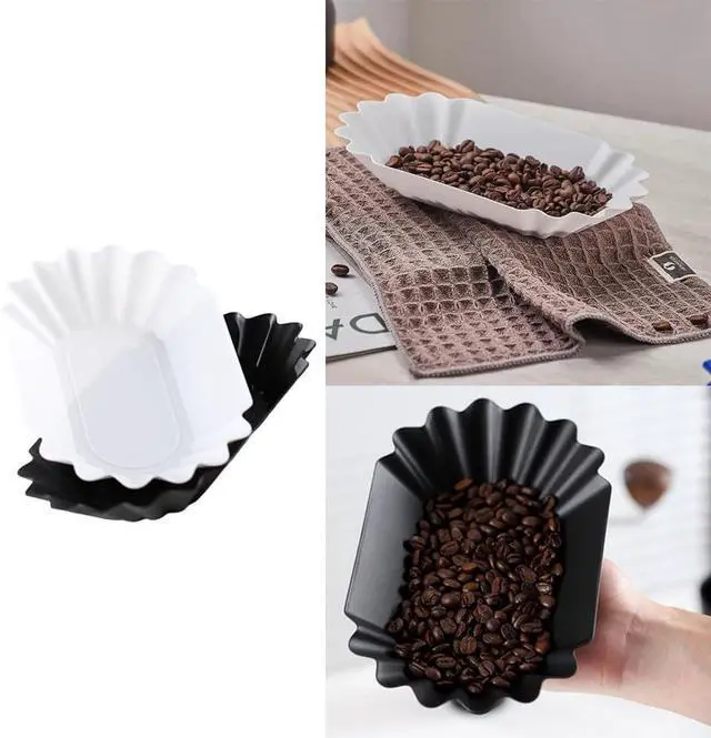 Alt view image 5 of 7 - 2 Pack Coffee Scale Weight Boats Coffee Bean Weighing Tray Roast Whole Beans Pans Weighing Dishes for Food Kitchen Scale Rechargeable Espresso Scales Espresso Machine Cold Brew Maker