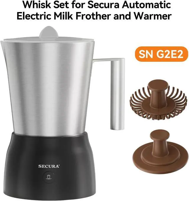 Alt view image 2 of 7 - 2 Replacement Whisks for Secura Milk Frother Electric Automatic Milk Frother Steamer Whisks Coffee Color