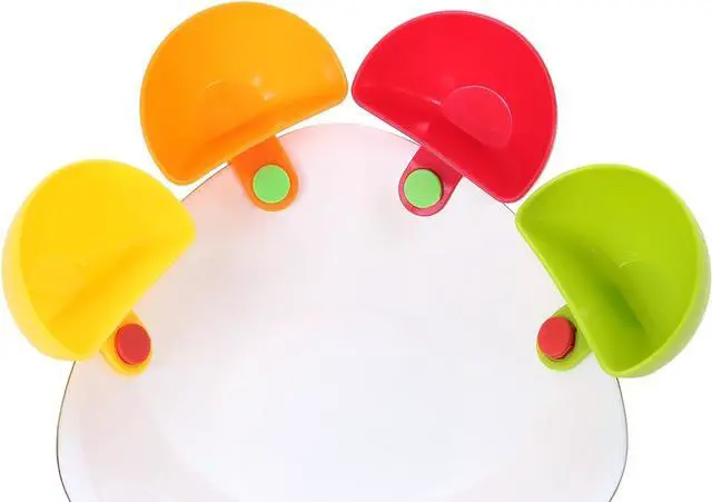Alt view image 5 of 7 - Dip Clip Bowl Holder, 8-Pack Colorful Table Bowls Clip-on Dip Holders, For Tomato, Sauce, Salt, Vinegar, Sugar, Spices - Dip Bowl Party Ware