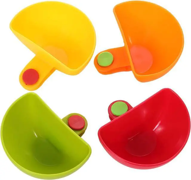 Alt view image 6 of 7 - Dip Clip Bowl Holder, 8-Pack Colorful Table Bowls Clip-on Dip Holders, For Tomato, Sauce, Salt, Vinegar, Sugar, Spices - Dip Bowl Party Ware