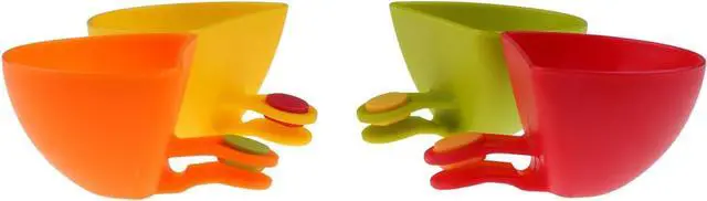 Alt view image 7 of 7 - Dip Clip Bowl Holder, 8-Pack Colorful Table Bowls Clip-on Dip Holders, For Tomato, Sauce, Salt, Vinegar, Sugar, Spices - Dip Bowl Party Ware