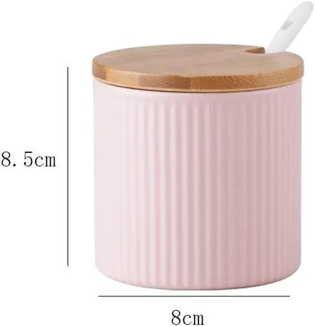 Alt view image 3 of 5 - 300ml Ceramic Sugar Bowl,Porcelain Salt Bowl Condiment Jar