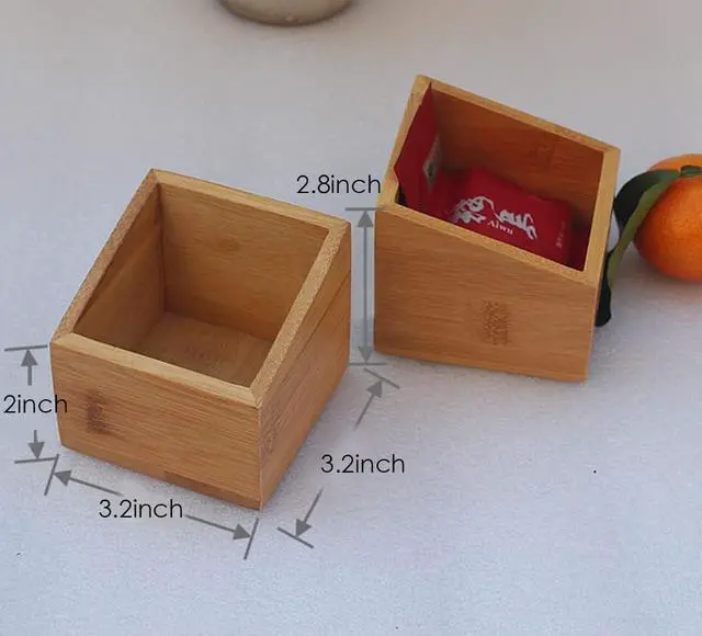 Alt view image 2 of 4 - 123Arts Wooden Sugar Packet Holder Tea Bag Holder Sugar Coffee Bag Storage Box
