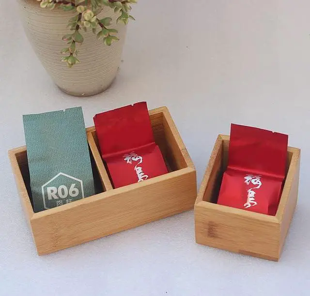 Alt view image 4 of 4 - 123Arts Wooden Sugar Packet Holder Tea Bag Holder Sugar Coffee Bag Storage Box