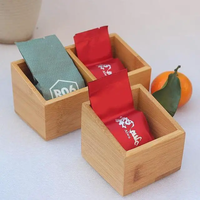 Alt view image 3 of 4 - 123Arts Wooden Sugar Packet Holder Tea Bag Holder Sugar Coffee Bag Storage Box