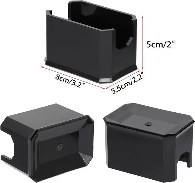 Alt view image 2 of 7 - ELLDOO Set of 4 Sugar Packet Holder, Sugar Caddy for Kitchen, Acrylic Sugar Bowl for Restaurant, Tea Bag Organizer, Small Condiments Packet Holder for Countertop Coffee Bar, Black