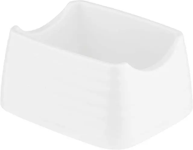 Alt view image 2 of 7 - TableCraft 10415 Pulito Collection Sugar Packet Holder, 4" x 3.25" x 2", White Textured Finish, Durable Melamine, Dishwasher Safe