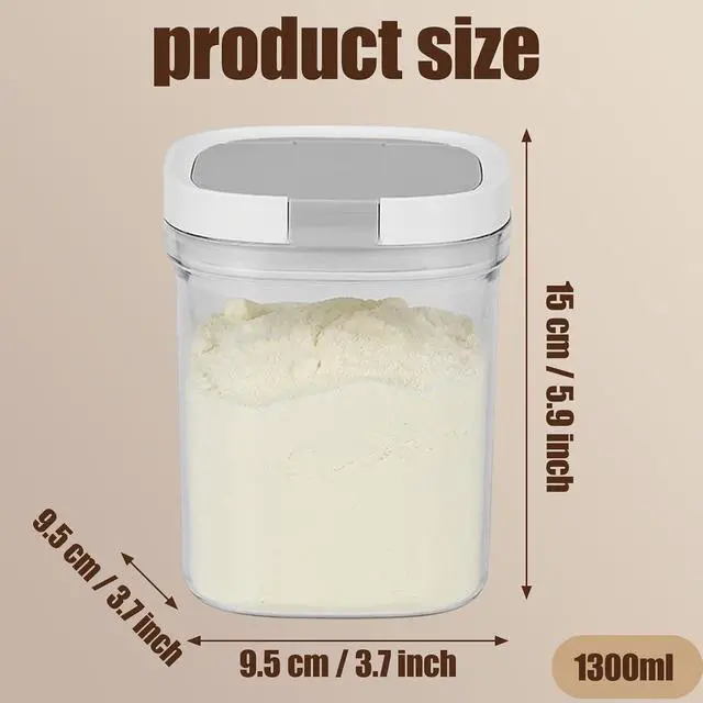 Alt view image 2 of 7 - Airtight Brown Sugar Container - 1.2 Qt (1200 ml) Jar, Moisture Proof Storage Keeps Sugar Soft with Spoon for Flour, Coffee, Dry Food, Sugar (Transparent colour)
