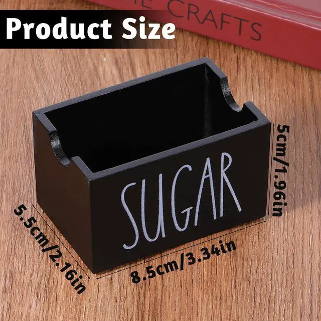 Alt view image 2 of 7 - Sugar Packet Holder for Coffee Bar, Black Sugar Packet Organizer, Sugars Packets Holder for Coffee Bar Restaurant Counter Table Office