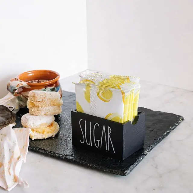 Alt view image 5 of 7 - Sugar Packet Holder for Coffee Bar, Black Sugar Packet Organizer, Sugars Packets Holder for Coffee Bar Restaurant Counter Table Office