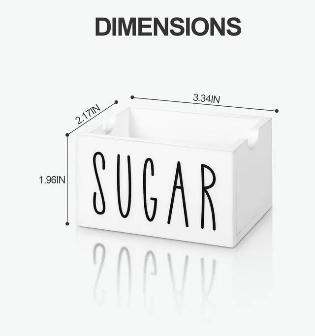 Alt view image 2 of 7 - Sugar Packet Holder for Coffee Bar, Acrylic Sugar Packets Caddy, Sugar Packet Container, Sugar Packets Dispenser Sugar Packet Organizer for Table, Office, Hotel, Restaurant (White)