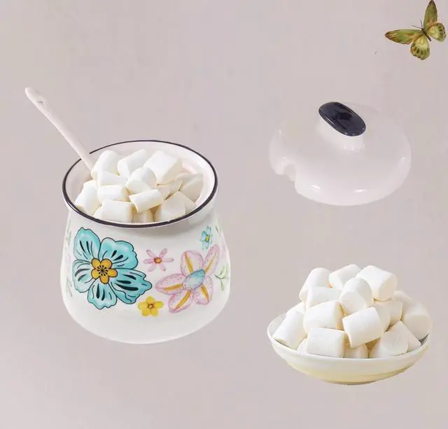 Alt view image 4 of 5 - Ceramic Sugar Bowl with Lid and Spoon Sugar Container Sugar Holder for Coffee Bar,Home and Kitchen 12oz
