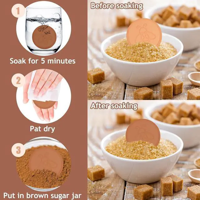 Alt view image 6 of 7 - 2PCS Terracotta Brown Sugar Keeper Brown Sugar Saver and Softener