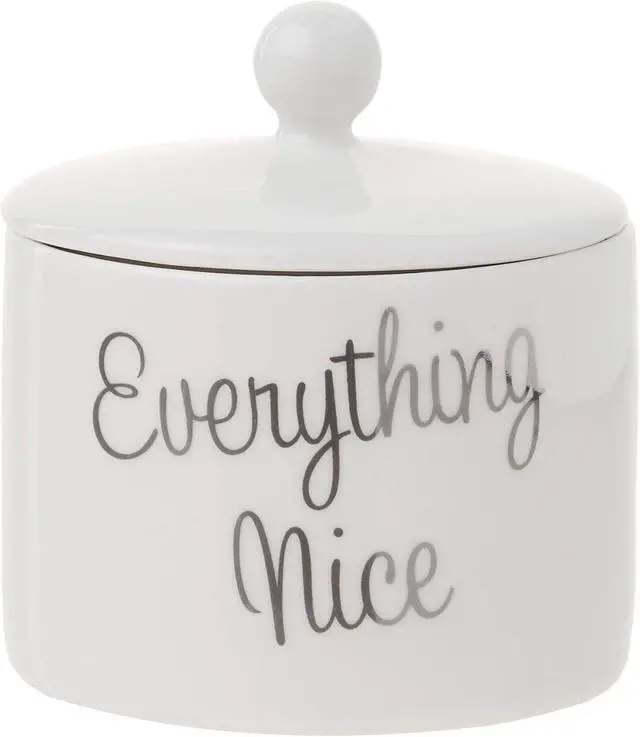 Alt view image 2 of 7 - Kate Aspen Ceramic Sugar Bowl, Spice and Everything Nice, White
