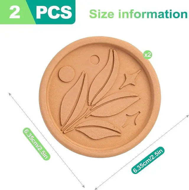 Alt view image 2 of 6 - slaixiu 2PCS Reusable Brown Sugar Saver - Food-Safe Terracotta Clay Disc to Keep Sugar Moist, Baking & Storage Essential