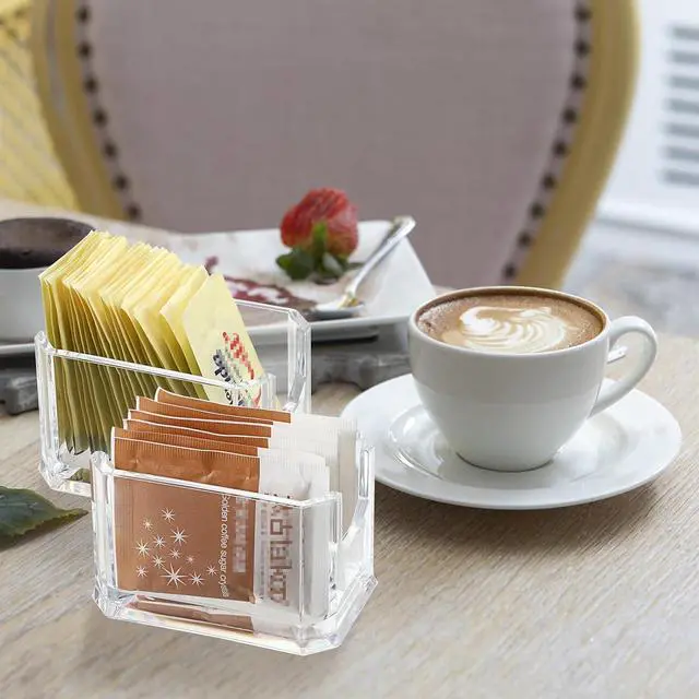 Alt view image 3 of 7 - ELLDOO Set of 4 Sugar Packet Holder, Acrylic Sugar Bowl for Restaurant
