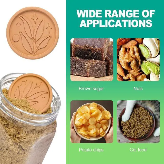 Alt view image 5 of 6 - slaixiu 2PCS Reusable Brown Sugar Saver - Food-Safe Terracotta Clay Disc to Keep Sugar Moist, Baking & Storage Essential