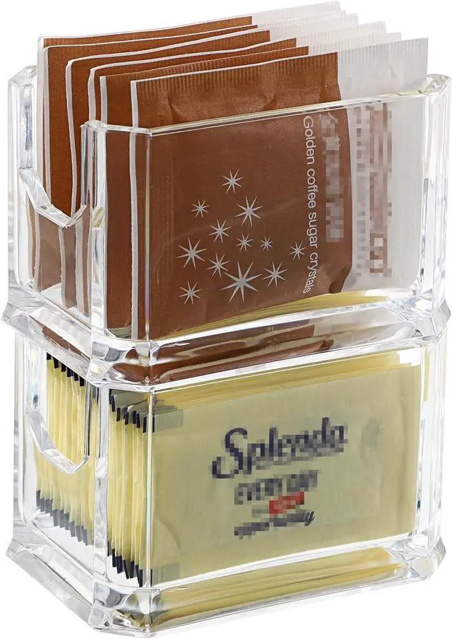 Alt view image 6 of 7 - ELLDOO Set of 4 Sugar Packet Holder, Acrylic Sugar Bowl for Restaurant