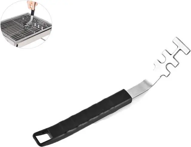 Main image of Grill Grate Lifter Tool Cast Iron Grid Lever Lock Lifting Gripper Handle Clip for Barbecue Grilling Baking Drying Steaming BBQ Oven Cooling Racks Charcoal Gas Grills Wire Roasting Rack