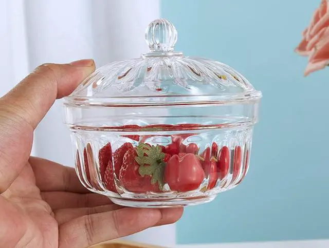Alt view image 4 of 6 - Plastic Candy Dish Sugar Bowl Spice Jar Storage Pot with Lid
