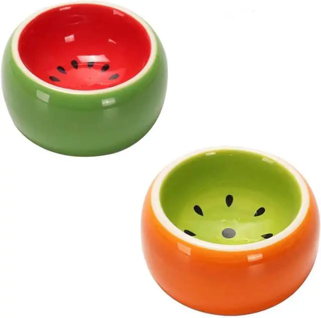 Main image of Hamiledyi 2PCS Hamster Bowl Ceramic Food Water Feeding Dish for Dwarf Syrian Hamsters Gerbils Rats Mice Sugar Glider