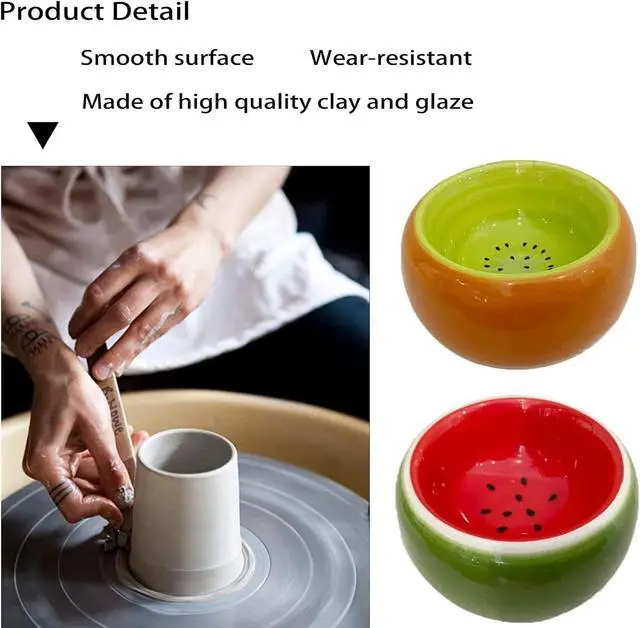 Alt view image 3 of 7 - Hamiledyi 2PCS Hamster Bowl Ceramic Food Water Feeding Dish for Dwarf Syrian Hamsters Gerbils Rats Mice Sugar Glider