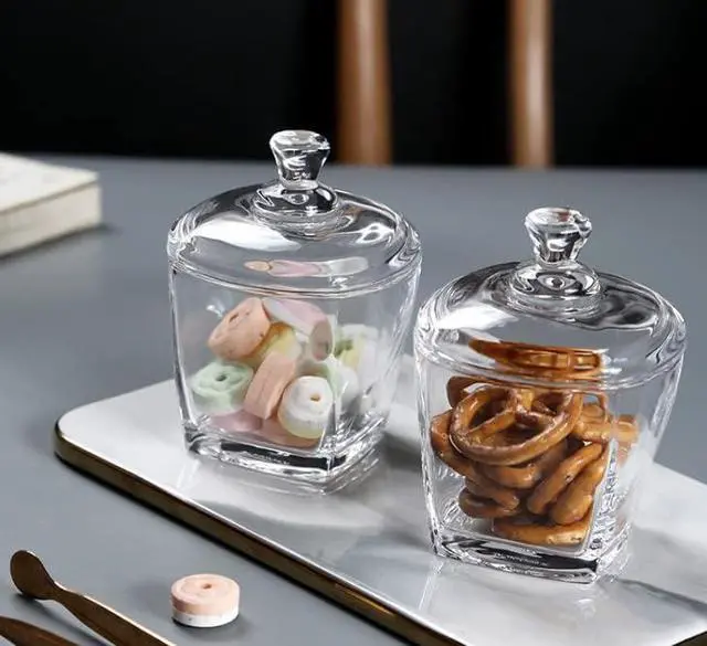 Alt view image 6 of 6 - Glass Sugar Bowl Spice Jar Seasoning Pot Storage Snack Jar,8oz,240ml