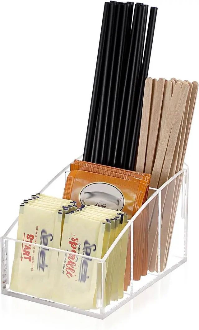 Main image of ELLDOO Sugar Packet Holder, Clear Acrylic Sugar Bowl for Restaurant