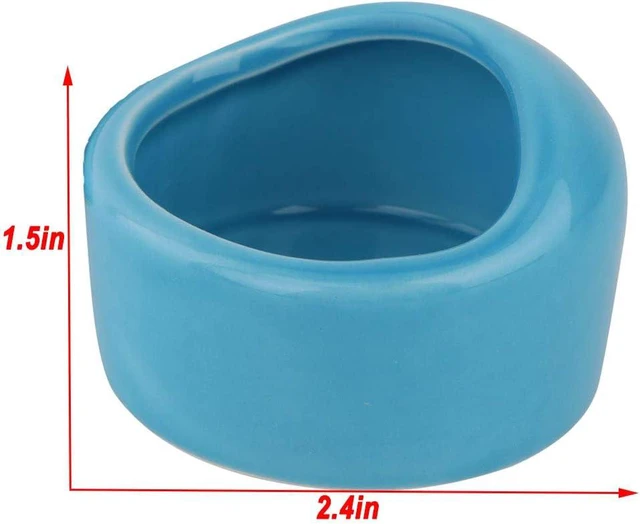 Alt view image 6 of 6 - 2 Pcs Ceramic Hamster Bowl, Small Animal Food Bowl and Water Dish Feeder for Hedgehog Hamster Guinea Pig Sugar Glider Rat Gerbil Mice Chinchilla (Colors May Vary)