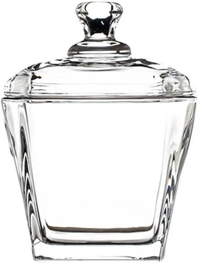 Main image of Glass Sugar Bowl Candy Dish with Lid Airtight Candy Dish Elegant Kitchen Countertop Storage for Sugar, Sweets, Snacks & Coffee Pods, Clear Glass Container for Pantry, Dining Table Decor 8oz,240ml