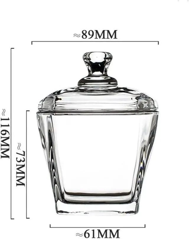 Alt view image 5 of 7 - Glass Sugar Bowl Candy Dish with Lid Airtight Candy Dish Elegant Kitchen Countertop Storage for Sugar, Sweets, Snacks & Coffee Pods, Clear Glass Container for Pantry, Dining Table Decor 8oz,240ml