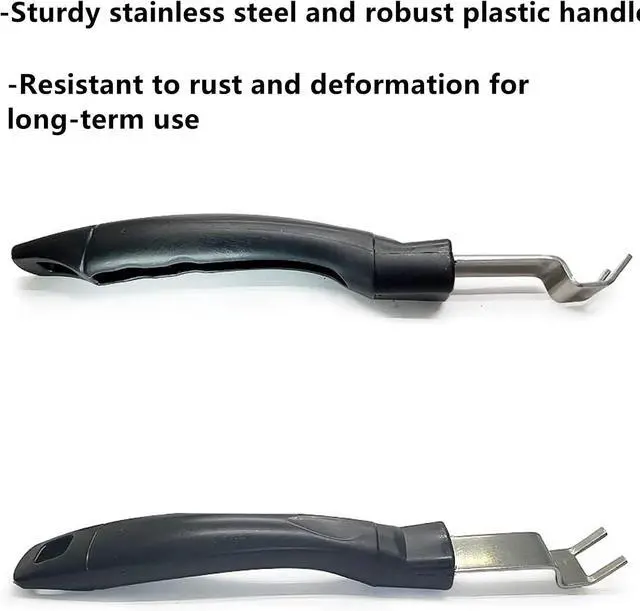 Alt view image 4 of 7 - 2 Pcs Stainless Steel Grill Grate Lifter Gripper