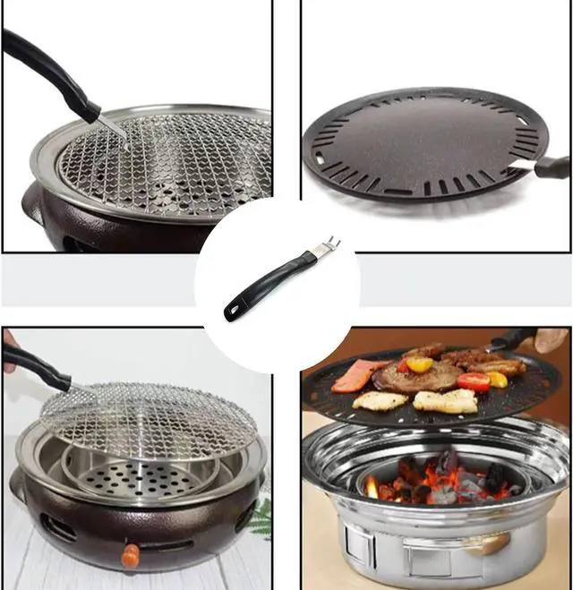 Alt view image 6 of 7 - 2 Pcs Stainless Steel Grill Grate Lifter Gripper