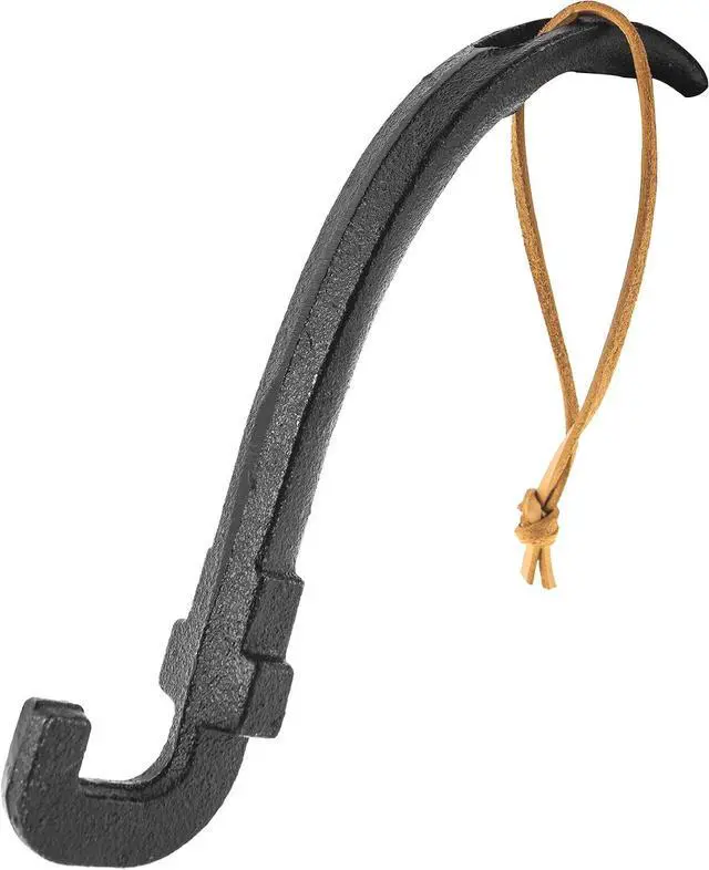 Main image of Cast Iron Grill Grate Lifter, Cooking Grid Lifter Gripper for Big Green Egg, Primo Kamado Charcoal Grill Smoker