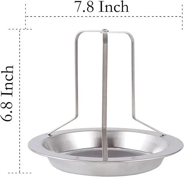 Alt view image 2 of 4 - Roast Chicken Rack, 7.8 Inch x 6.8 Inch Stainless Steel Beer Can Grill Rack for Home and Outdoors Party (1)