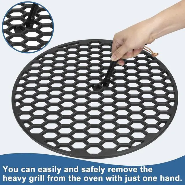 Alt view image 4 of 7 - Cast Iron Grill Grate Lifter-Universal Barbecue Grid Lifter for Most Grills