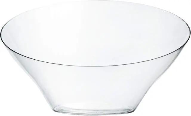 Alt view image 6 of 7 - PLASTICPRO Disposable Angled Plastic Bowls Round Small Serving Bowl, Elegant for Party's, Snack, or Salad Bowl, Clear Pack of 8