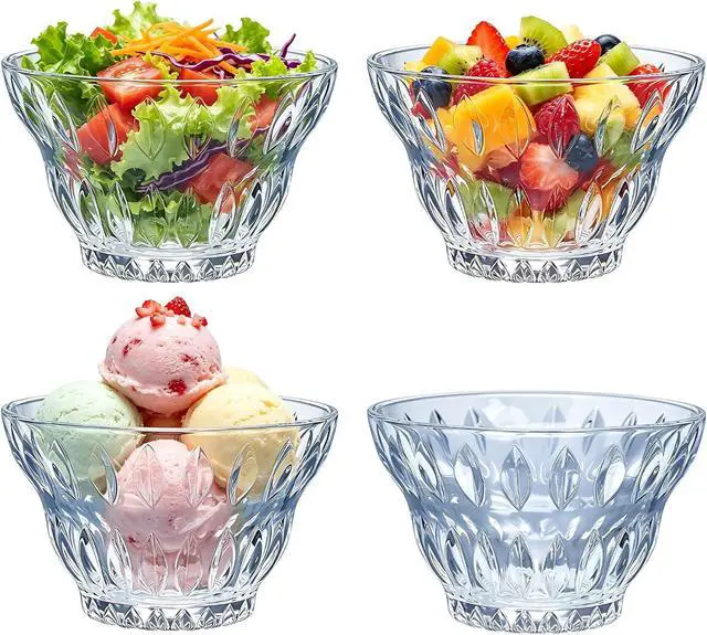 Alt view image 7 of 7 - Glass Cereal Bowls for Salad Snack Fruit Dessert Milkshakes Sherbet,10.82oz