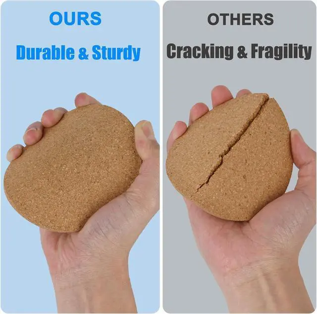 Alt view image 3 of 7 - 8 Pcs Drink Coasters with Holder, Thicker Cork Coasters for Drinks Absorbent for Coffee Table Wooden Coaster Set Tabletop Protection Cup Mat Bar Kitchen Living Room House Home Decor Housewarming Gift