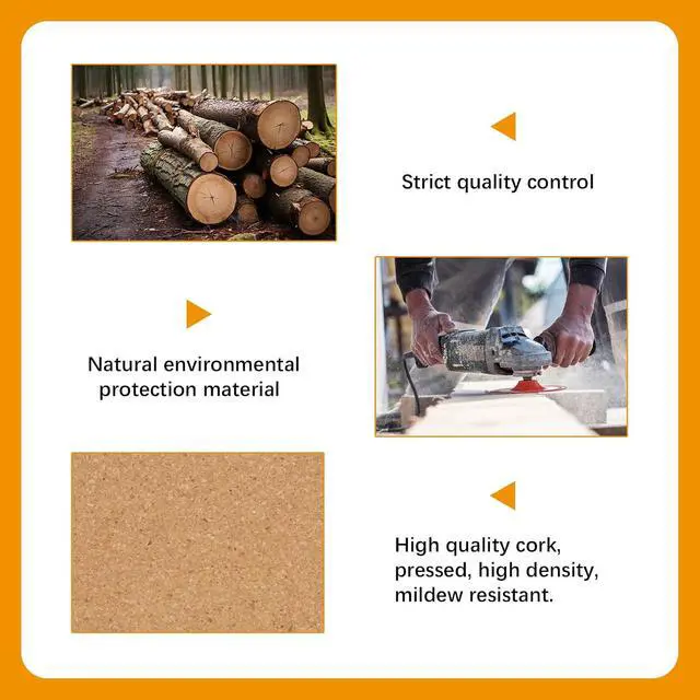 Alt view image 6 of 7 - 6 PCS Cork Coasters with Lip, Reusable with Lips Set Extra Thick Perfect Coasters, Non-Slip, Heat Resistant, Suitable for Mugs, Glasses,for Drinks Home Tabletop Decoration