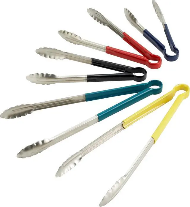 Alt view image 2 of 2 - Winco 12" Red Plastic Serving Tongs