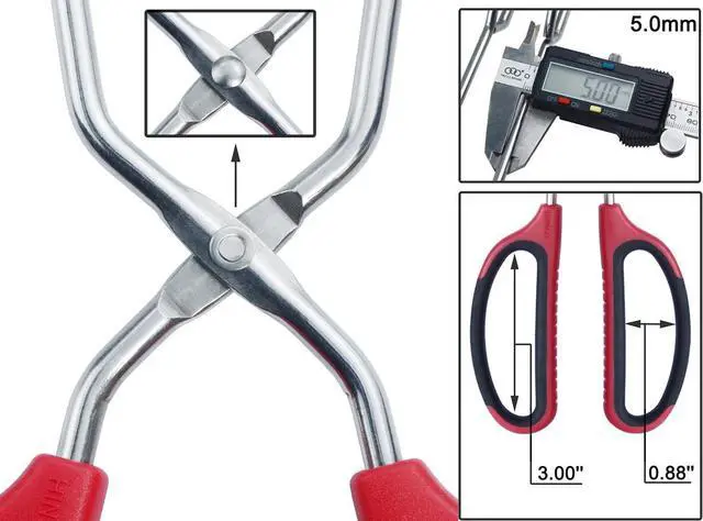 Alt view image 3 of 5 - HINMAY Stainless Steel Scissor Tongs 11-Inch and 13-Inch Set, Set of 2
