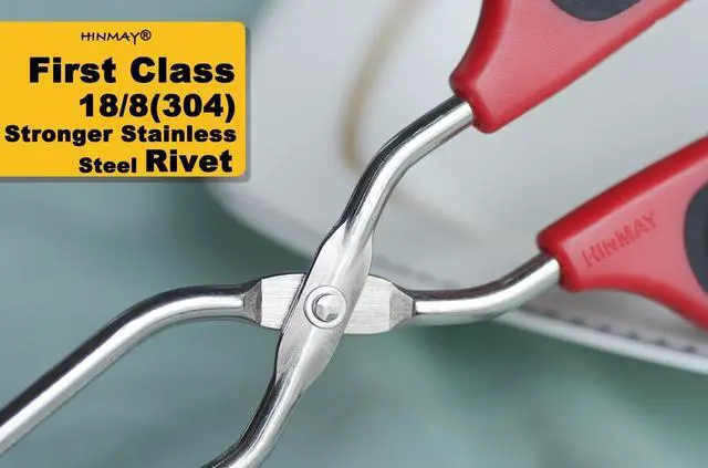 Alt view image 4 of 5 - HINMAY Stainless Steel Scissor Tongs 11-Inch and 13-Inch Set, Set of 2