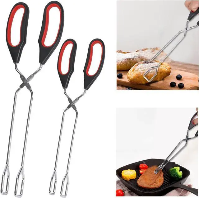 Main image of Tongs for Cooking, Set of 2 Heat Resistant Kitchen Scissor Tongs