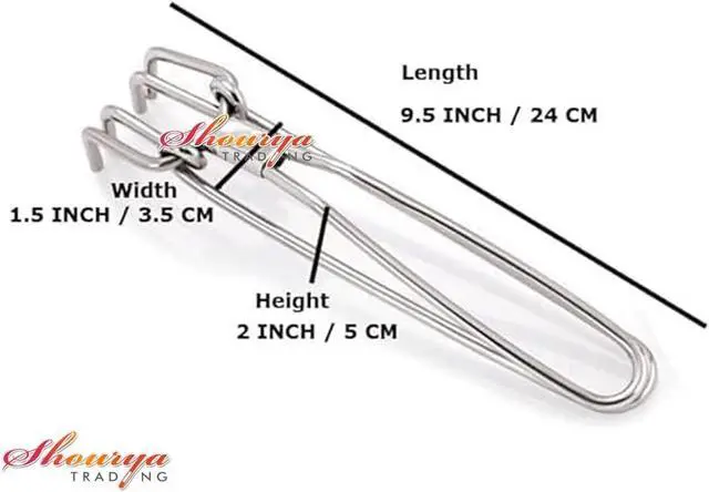Alt view image 2 of 3 - Stainless Steel Pakkad Wire Tong - Kitchen Tongs for Food Serving