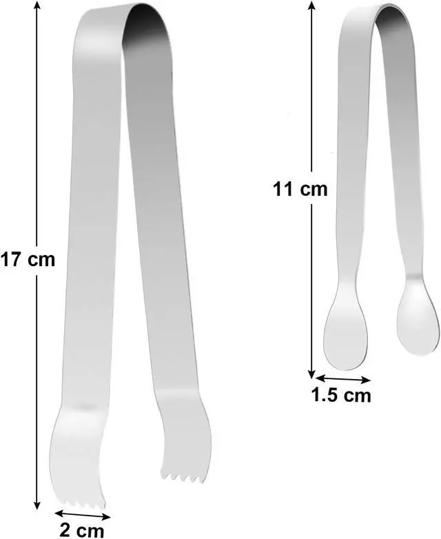 Alt view image 2 of 7 - Boao 10 PC Mini Tongs 4.3 Inch and 7 Inch Ice Tongs Mini Tongs for Serving Sugar Tongs Serving Tongs Pom Tongs Sugar Tongs Stainless Steel Mini Tongs for Party Kitchen Serving and Cooking