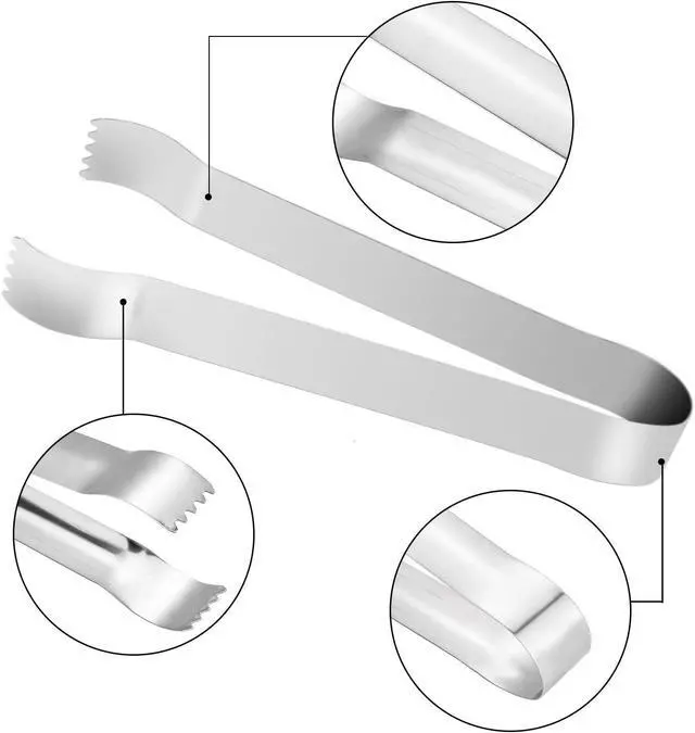Alt view image 4 of 7 - Boao 10 PC Mini Tongs 4.3 Inch and 7 Inch Ice Tongs Mini Tongs for Serving Sugar Tongs Serving Tongs Pom Tongs Sugar Tongs Stainless Steel Mini Tongs for Party Kitchen Serving and Cooking