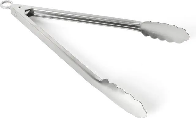 Main image of Martha Stewart Richburn 12-Inch Stainless Steel Kitchen Tongs Durable, Heat-Resistant Cooking and Serving Tool