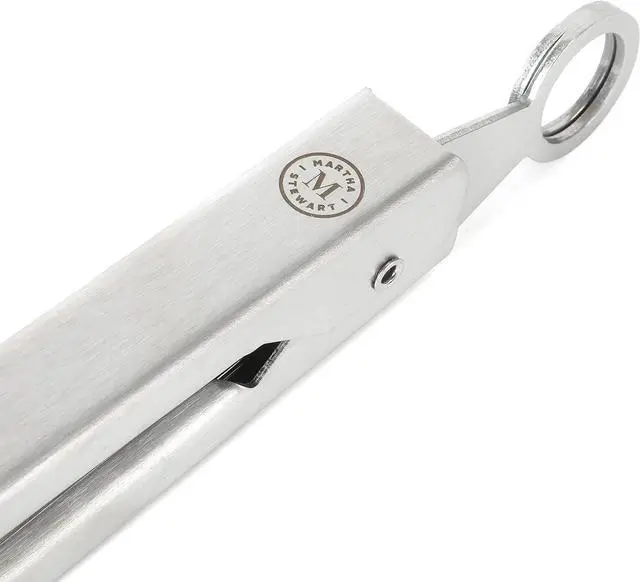Alt view image 4 of 5 - Martha Stewart Richburn 12-Inch Stainless Steel Kitchen Tongs Durable, Heat-Resistant Cooking and Serving Tool
