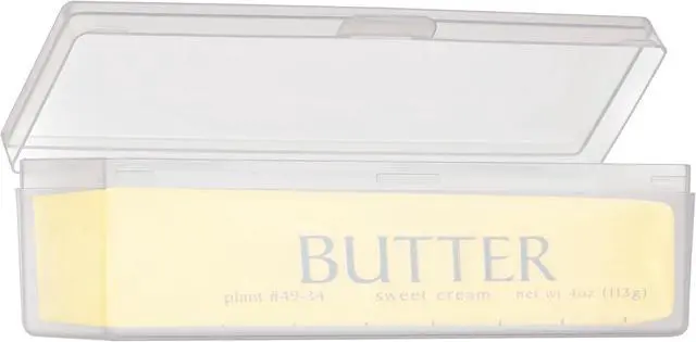 Alt view image 2 of 7 - Home-X Single Stick Butter Container - Form Fitting Butter Dish Designed to Hold 1/4 lb of Butter, BPA-free Butter Dish with Lid, Durable Butter Keeper for Home Kitchen Décor